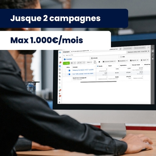 [Taskeo] Suivi mensuel Meta Ads - BASIC / Max 2 campagnes ou max 1000€ par mois